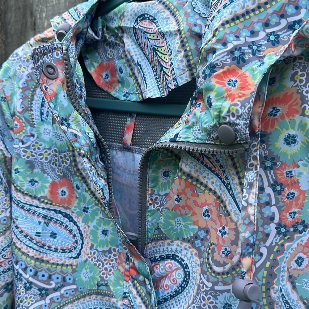 NWT Vera Bradley Packable Raincoat - Citrus Paisley Large Small Medium - Picture 10 of 13
